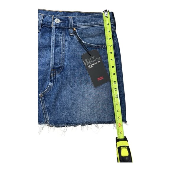 Levi’s Premium Deconstructed Denim Mini Skirt 28 Y2K Coastal Cowgirl NWT - Picture 7 of 8